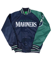 MLB Seattle Mariners Varsity Jacket Navy Blue Satin Jacket Team Varsity Jackets Letterman Jackets with Custom Demand Accepted