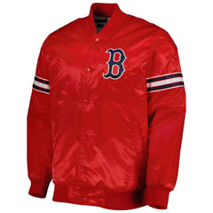 MLB Boston Red Sox Varsity Jacket Red Satin Jacket Letterman Jacket Custom Varsity Jackets
