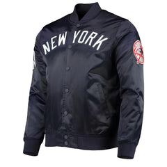 MLB New York Yankees Varsity Jacket Satin Team Varsity Jackets Baseball Jacket Custom Varsity Jackets Letterman Jacket- Navy Blue