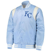 MLB Kansas City Royals Varsity Jacket Satin Jacket Team Varsity Jackets Baseball Jacket Letterman Jackets- Sky Blue
