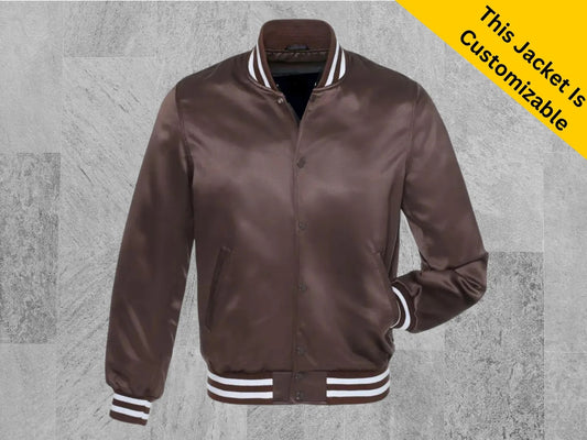 Custom Logo Custom Satin Jacket High School Letterman Baseball League Bomber Mid Season Varsity Jackets