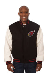 Arizona Cardinals JH Design Wool Full-Snap Jackets - Black/Red