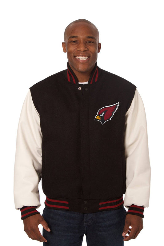Arizona Cardinals JH Design Wool Full-Snap Jackets - Black/Red