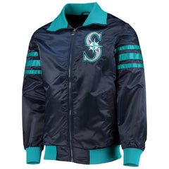 MLB Seattle Mariners Varsity Jacket Satin Jacket Team Varsity Jackets Letterman Jacket Baseball Jacket Custom Varsity Jackets- Navy Blue