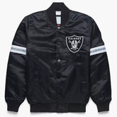 NFL Las Vegas Raider Satin Letterman Jacket Baseball Jacket Varsity Jackets- Black
