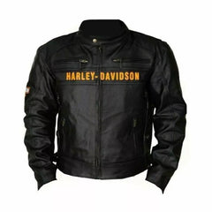 Harley Davidson Men's Motorcycle Vintage Biker Real Cowhide Leather Jacket