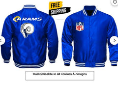 NLF MBA MBL Nhl Satin customised varsity Jacket |sports personalized Bomber satin jackets