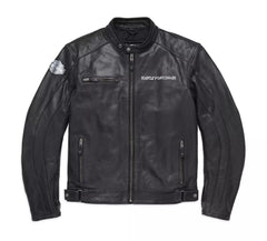 Harley Davidson Men's Blouson CUIR Skull Reflective Jacket Biker Leather Jacket