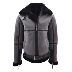 Original RAF Flying Sheepskin Jacket Tyler Grey Black Shearling