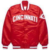 MLB Cincinnati Reds Varsity Jacket Satin Jackets Letterman Varsity Jackets Team Varsity Baseball Jackets - Red