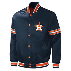 MLB Houston Astros Varsity Jacket Satin Jacket Custom Varsity Jackets Baseball Jacket Letterman Jackets- Navy Blue