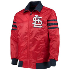 MLB St. Louis Cardinals Varsity Jacket Red Satin Jacket Baseball Jacket Custom Varsity Jackets