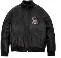 Avirex Apex Men’s Leather Track Pursuit Jacket - Black