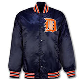 MLB Detroit Tigers Varsity Jacket Satin Jacket Team Varsity Jackets Baseball Jacket Letterman Custom Varsity Jackets- Navy Blue