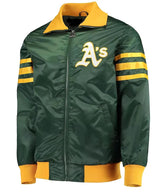 MLB Oakland Athletics Green Satin Jacket Team Varsity Jackets