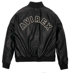 Avirex Apex Men’s Leather Track Pursuit Jacket - Black