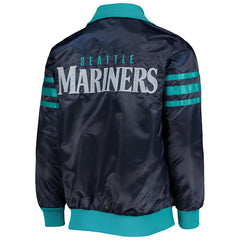 MLB Seattle Mariners Varsity Jacket Satin Jacket Team Varsity Jackets Letterman Jacket Baseball Jacket Custom Varsity Jackets- Navy Blue