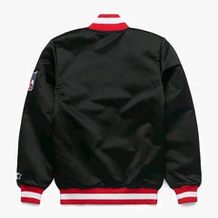 Kansas City Cheifs Satin Bomber Style Letterman Heavyweight Varsity Jackets-Black