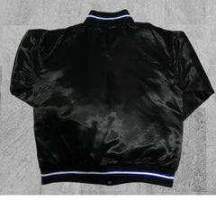 Satin Varsity Jacket NFLL league Orlandoo Floridaa Letterman Black Bomber Jacket Custom Varsity Jackets