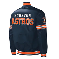 MLB Houston Astros Varsity Jacket Satin Jacket Custom Varsity Jackets Baseball Jacket Letterman Jackets- Navy Blue