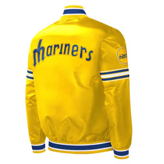 MLB Seattle Mariners Varsity Jacket Satin Jacket Letterman Jacket Baseball Custom Varsity Jackets Team Varsity Jackets- Gold