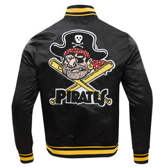 MLB Pittsburgh Pirates Varsity Jacket Satin Jacket Custom Varsity Jackets Letterman Jacketst Baseball- Black
