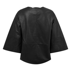 Premium Quality Trine Women’s Leather top in soft leather quality Nero Black