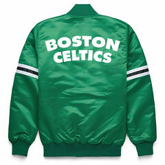 NBA Boston Celtics Varsity Jacket Satin Jacket Letterman Custom Varsity Jackets – Green