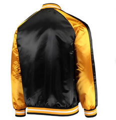MLB Pittsburgh Pirates Jacket Satin Jacket Baseball Jacket Team Varsity Jackets Letterman Jacket Custom Varsity Jackets-Black Golden