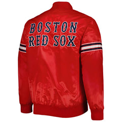 MLB Boston Red Sox Varsity Jacket Red Satin Jacket Letterman Jacket Custom Varsity Jackets