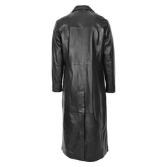 Men's Full Length High Quality Leather Blazer Style Coat Freddie Black