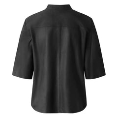 Soft High Quality Women’s Nero Leather Shirt Black