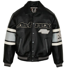 Men's Avirex Leather Jacket Las Vegas Avirex jacket (Black)