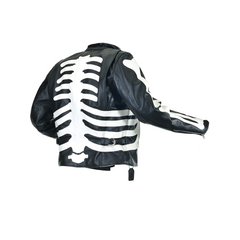 Vanson Leather Model Jacket W/Bones ( Black-White Leather )