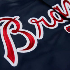 MLB 80 Vintage Satin Atlanta Braves Baseball Varsity Jacket Embroidery Logos