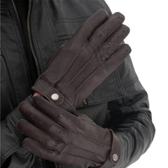 Mens Leather Brown Gloves