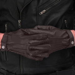 Mens Leather Brown Gloves