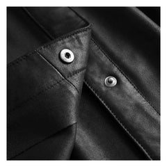Soft High Quality Women’s Nero Leather Shirt Black