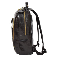 Exclusive Leather Backpack Organizer Rucksack Peru Black Beg