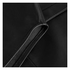 Factory Price Tenna Loose Fitting Women’s Leather Shirt Nero Black