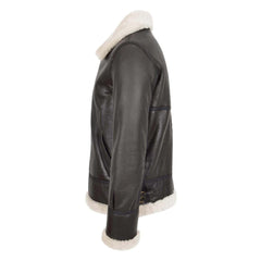 Men’s Classic B3 Original Sheepskin Jacket Brown White