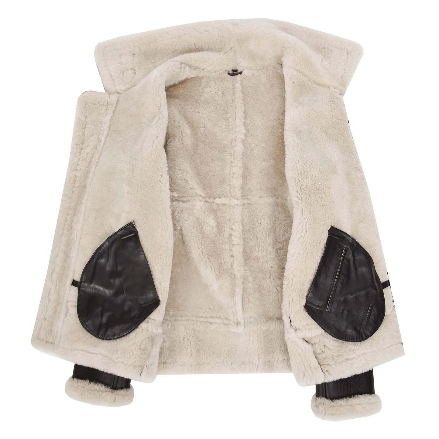 Men’s Classic B3 Original Sheepskin Jacket Brown White