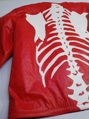 Supreme Vanson Leather X Bones Jacket (Red-White)