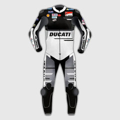 Andrea Dovizioso Ducati Motorcycle MotoGP Black Leather-Suit