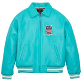 Men’s Avirex Leather Jacket Iconic Avirex Jacket (Blue Green)