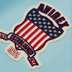 Men’s Avirex Leather Jacket Iconic Avirex Jacket (Light Blue)