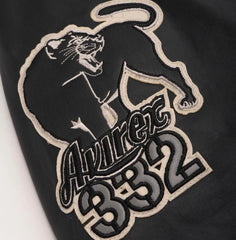 Premium Edition Men's Avirex Black Real Bomber American Flight Jacket Lamb Skin Leather Jackets