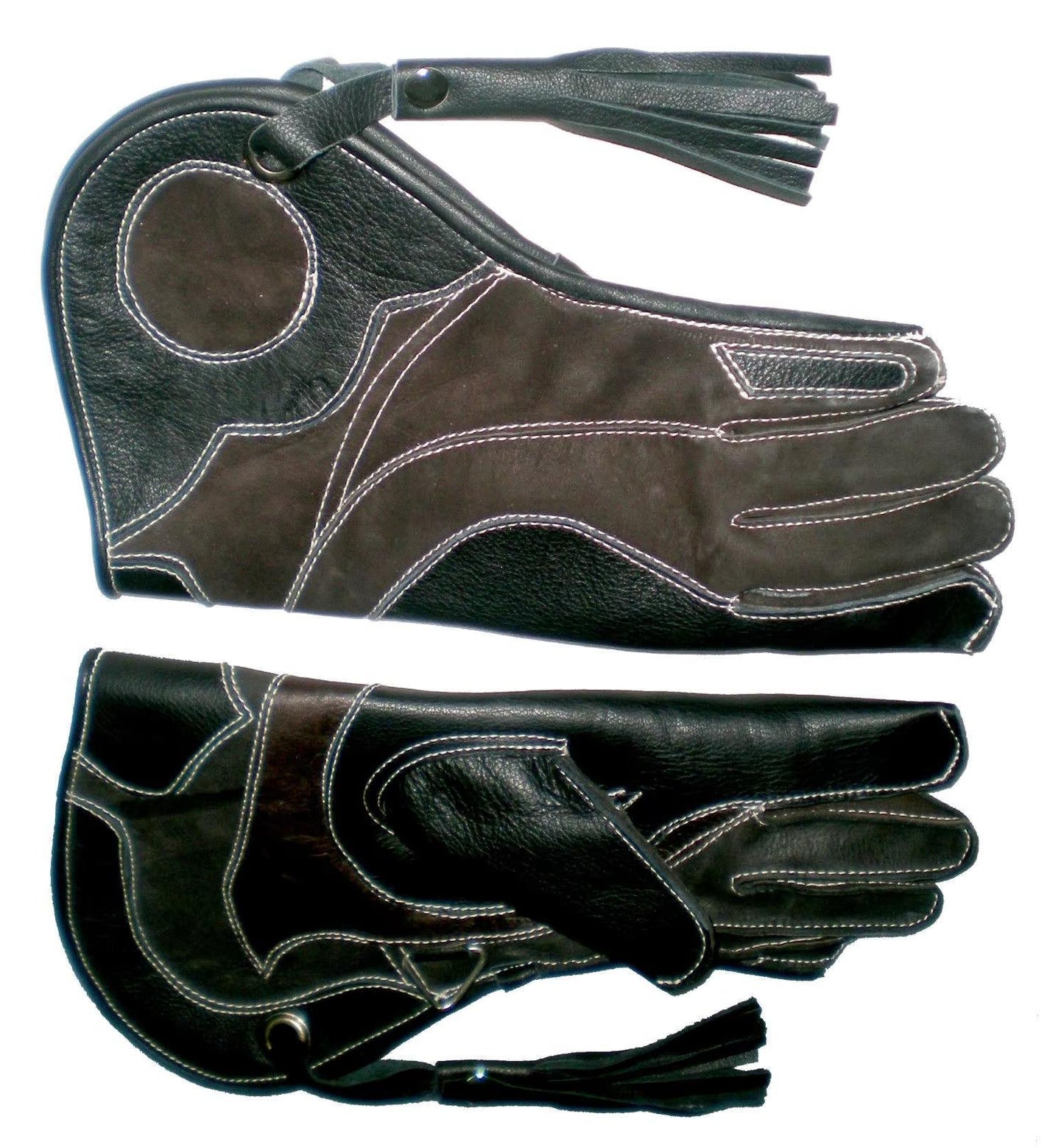 Pack of 5 Left-Hand Falconry Gloves – Premium Nubuck Leather Bird Handling Gloves for Eagles, Hawks & Raptor