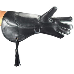Pack of 10 Custom Left-Hand Falconry Gloves | Durable Natural Leather Eagle & Bird Handling Gloves for Cold Weather Use