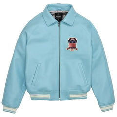 Men’s Avirex Leather Jacket Iconic Avirex Jacket (Light Blue)